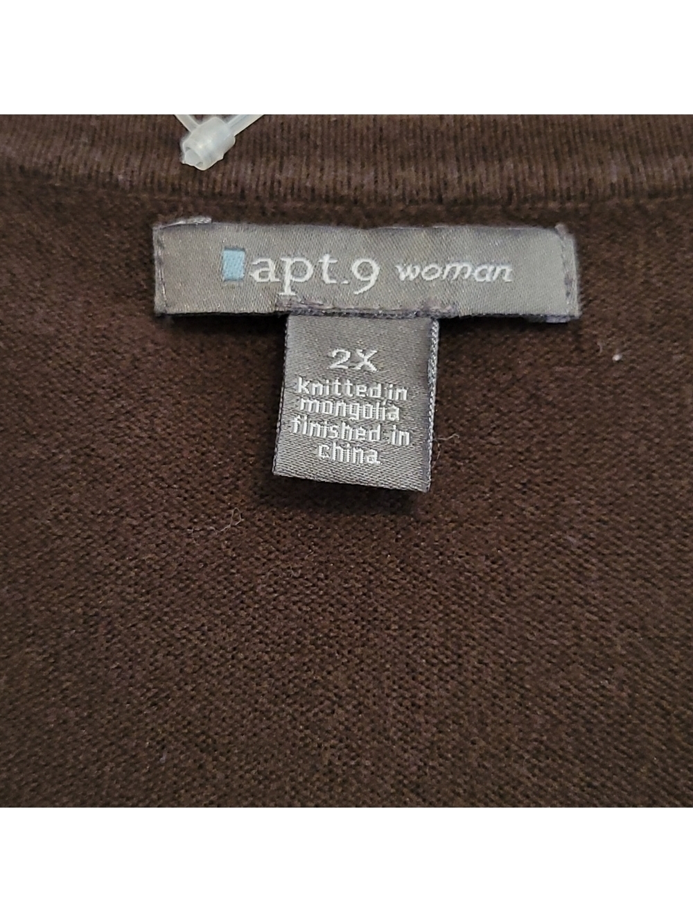 apt. 9 woman brown waist length cardigan - Picture 4 of 9